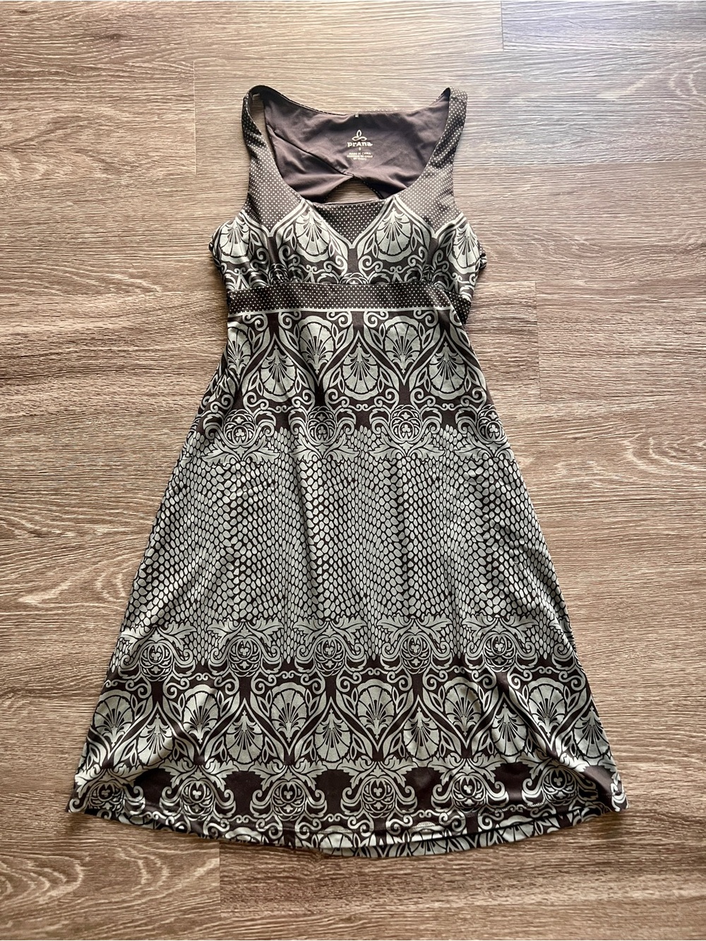 Prana Sleeveless Paisley Sundress with built in bra